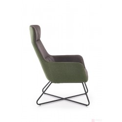 Фото11.Кресло с пуфиком TINTO Серый / Зеленый 65/83/107 Halmar